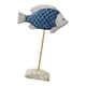 thumbnail image 3 of Escultura De Pez De Madera Sobre Soporte Para Balcón, Escritorio, Entrada, Estatua De Pez, Figura Azul, 3 of 5