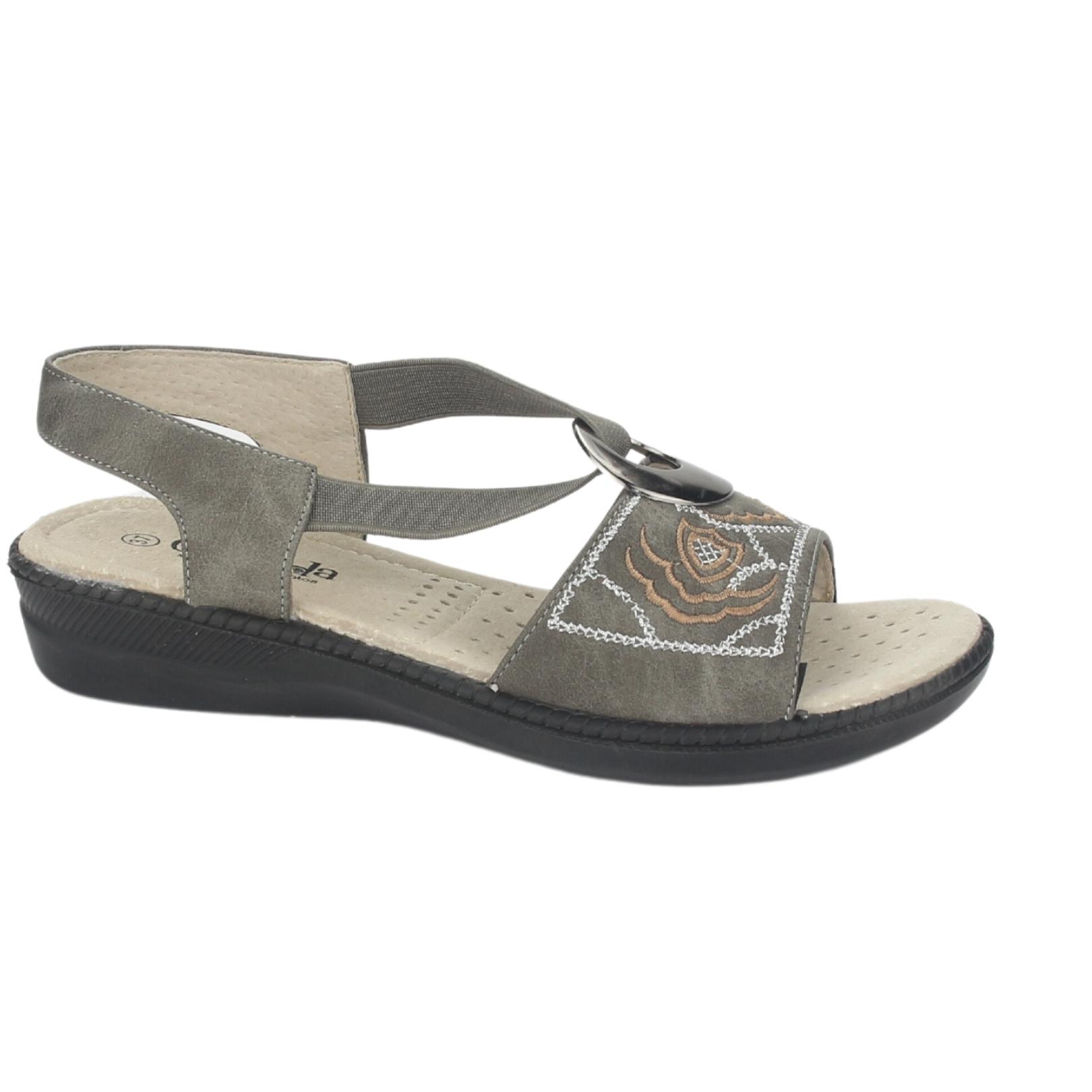 Sandalia Chalada Mujer Lena-3 Gris Comfort
