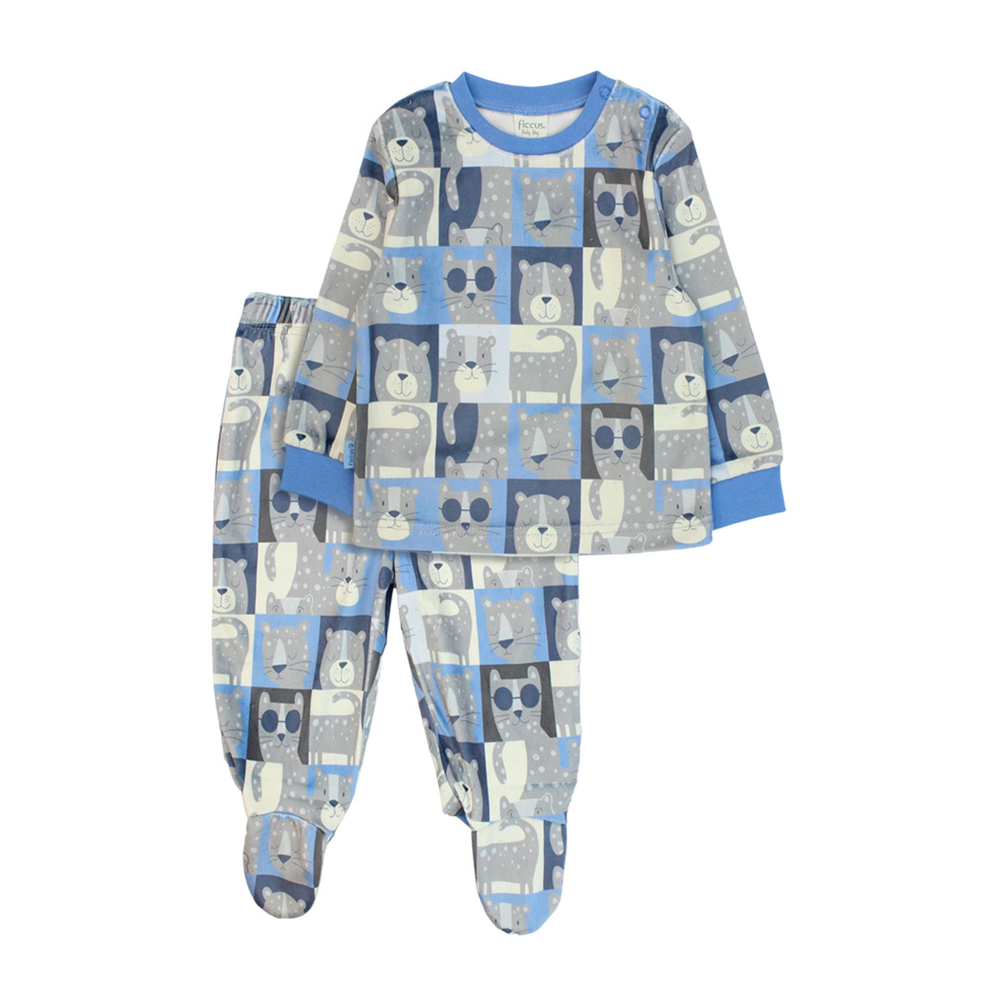 Ficcus - Pijama Bb Niño 2 Piezas Cheetah