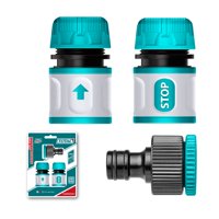 Juego Conexiones Rapido Por 3 Piezas Para Manguera Total