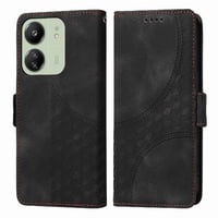 Carcasa Foxdock Xiaomi Poco M6 5G De Cuero Pu, Diseño Acolchado Clásico, Protección Contra Caídas Y Rayones