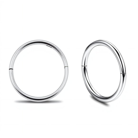 Aretes Serenity Sleepers de Plata de Ley 925 8‑14 mm con Bisagra