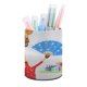 thumbnail image 1 of Gee-Raffa-theme Cylinder Pen Holder Pencil Organizer with Flannel Lining PVC Leather Material Cardboard Base for study work 10*8CM, 1 of 6