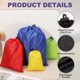 thumbnail image 3 of Uxcell 5Pcs Bolsa con Cordón de Poliéster 210D con Cierre, Bolsa de Almacenamiento de Viaje Impermeable de 6 x 8 Pulgadas Saco Plegable para Gimnasio Viaje Senderismo Yoga Organizador de Ropa, Negro, 3 of 7
