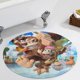 thumbnail image 5 of País de Donkey Kong Alfombra Redonda de Felpa Coral, Antideslizante, No Desprende Pelusas, Lavable y Duradera para Salón, Dormitorio y Habitación de Niños 60cm, 5 of 6
