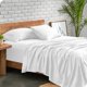thumbnail image 2 of Juego de Ropa de Cama Bare Home Queen 4 Piezas Microfibra Blanca, 2 of 9