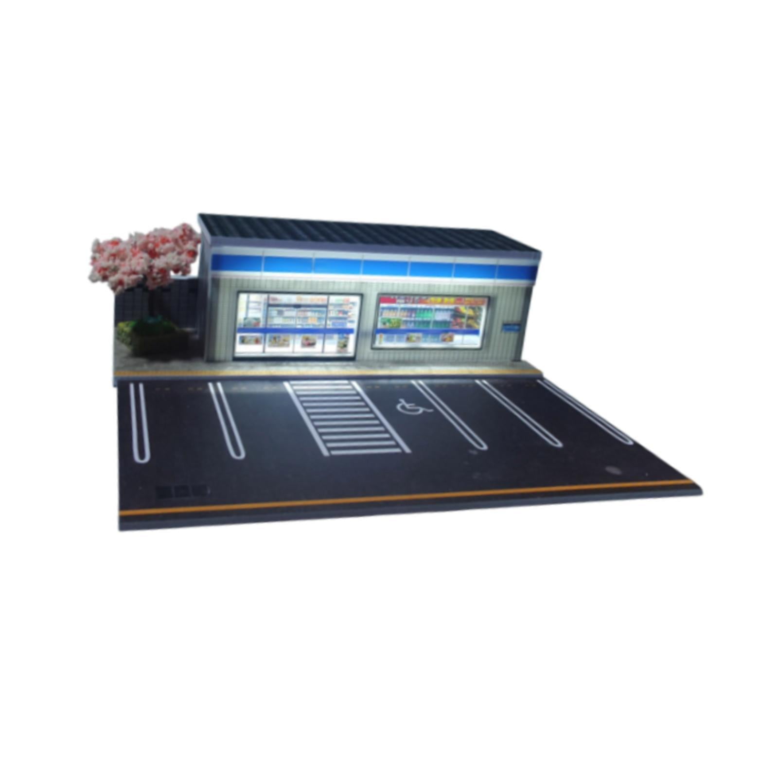 Magideal - Vitrina De Garaje De Simulación De Estacionamiento A Escala 1:64 Con Luces Led, Regalos Para Niños, Exhibición De Autos Fundidos A Presión Para Diseño A