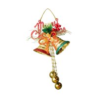 Magideal - Adornos De Campana De Navidad, Colgante De Campana Con Lazo Decorativo Para Manualidades Diy, Colgante Para Corona, Ventana Interior, Navidad Al Aire Estilo A