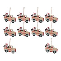 Bothyi - 10 Piezas Colgante De Decoración De Árbol De Navidad Para Decoración Del Hogar Santa Y Coche