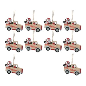 Bothyi - 10 Piezas Colgante De Decoración De Árbol De Navidad Para Decoración Del Hogar Santa Y Coche