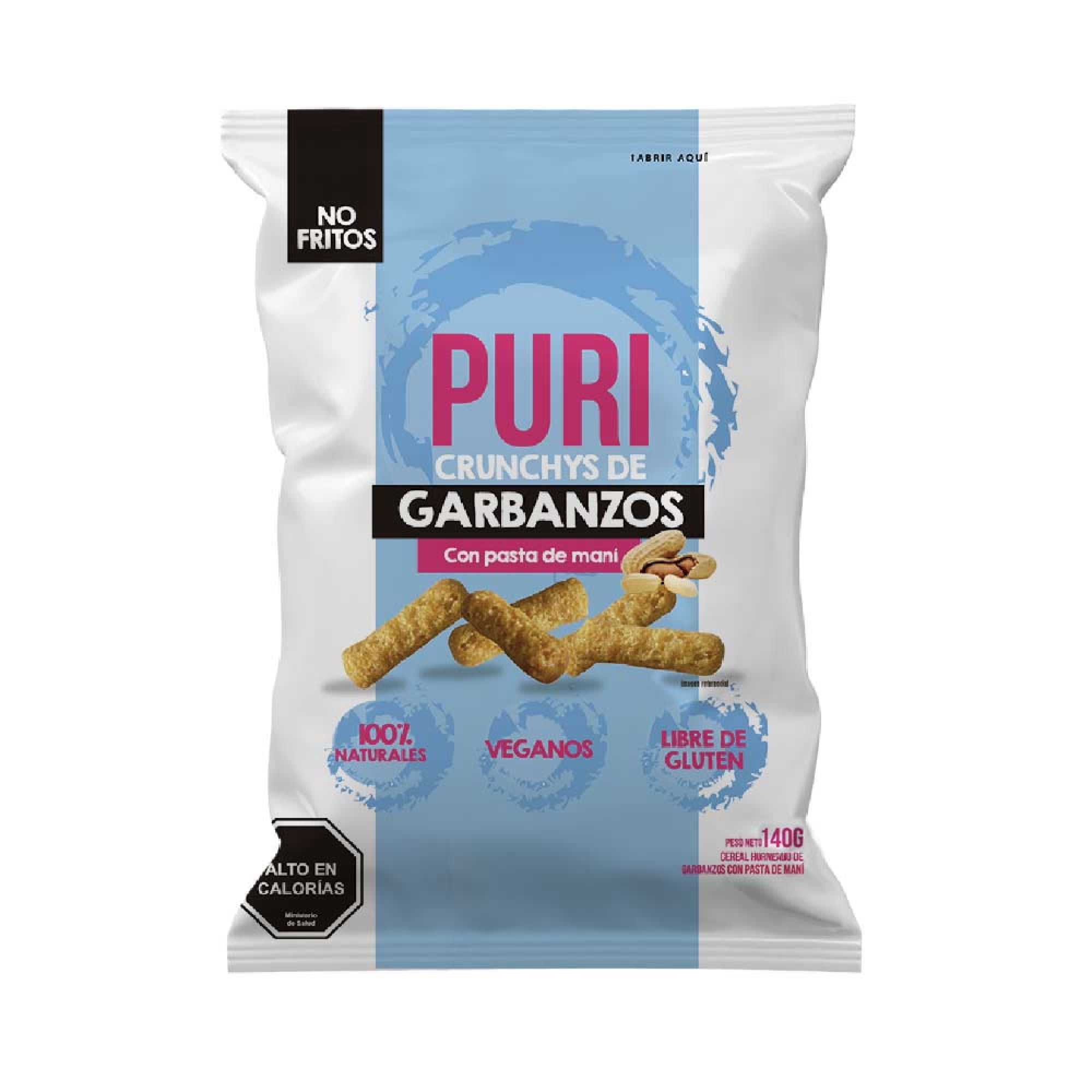 Suflés Garbanzos Con Pasta Maní 140 g Puripop