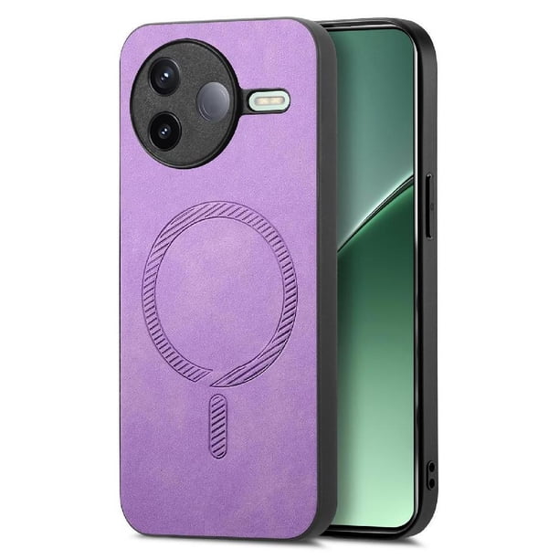 Magnetic Slim Case for Xiaomi Redmi K80 with Camera Guard & Anti-Scratch Back Purple