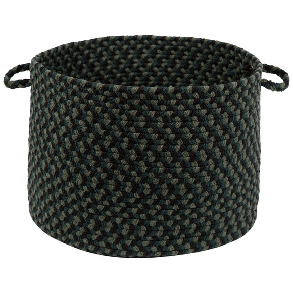 Alfombra Basket Rhody Mayflower MF23 de lana verde y abeto, 45 x 30 cm