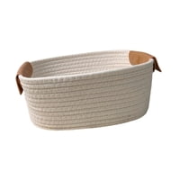 Magideal - Cesta De Almacenamiento Tejida De Algodón, Cesta De Frutas, Práctica Cesta De Picnic, Cesta De Picnic Para Aperitivos, Frutas, Vacaciones, Granja, Año Blanco S
