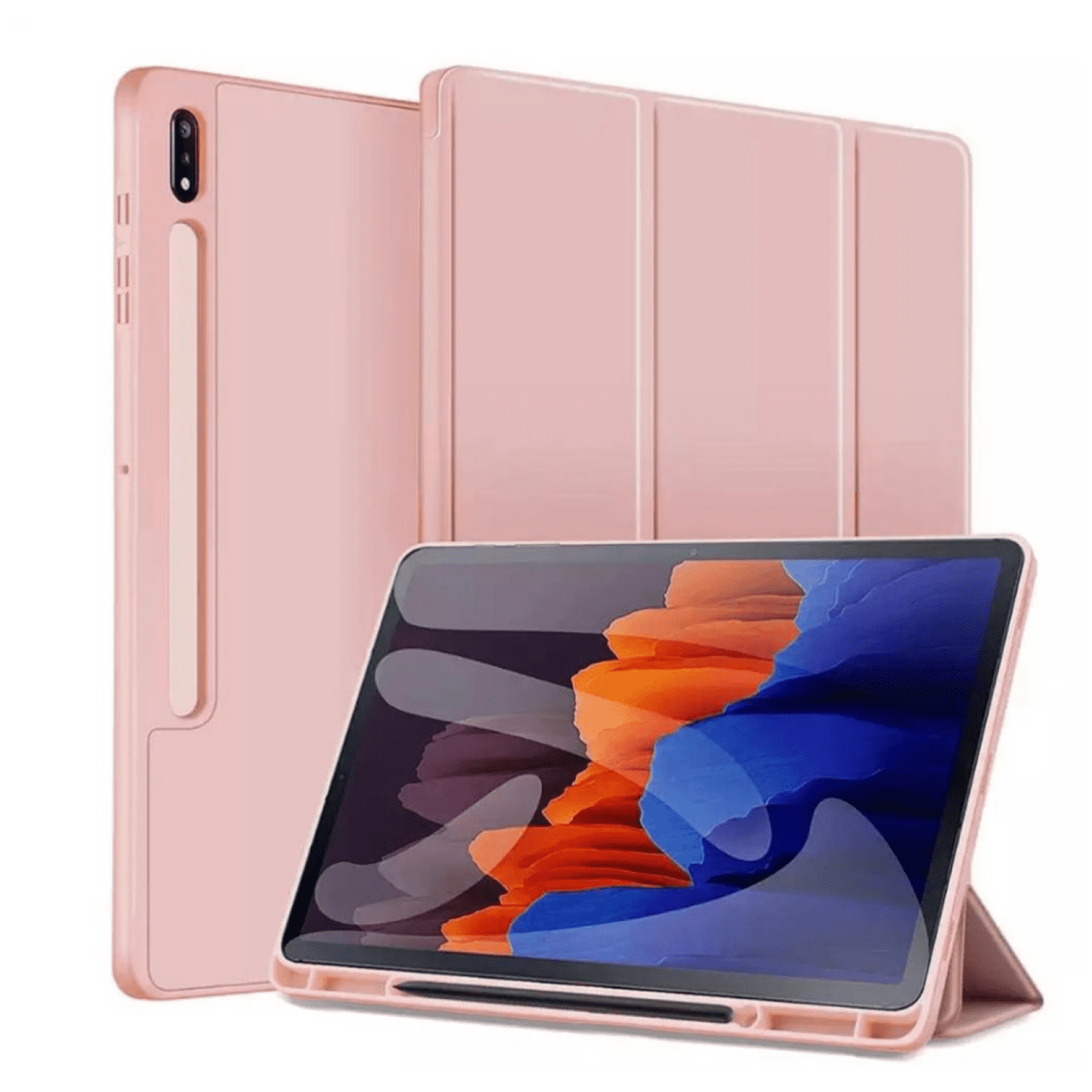 Mar Cases - Funda Carcasa Con Ranura Para Samsung Tab S9 Plus 12.4 S9+ Rosado