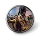 thumbnail image 1 of Jurassic World: Teoría del caos-Theme Round Button Badge: Premium Metal Construction, Ideal for High-End Events 2.8 cm, 1 of 6