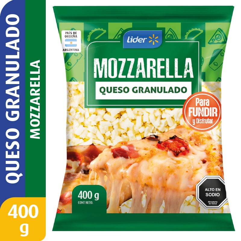 Queso Granulado Mozzarella 400 g Lider