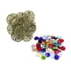 thumbnail image 4 of 100g mosaico de vidrio redondo de colores + 10 piezas pin ajustes de broche en blanco, 4 of 5