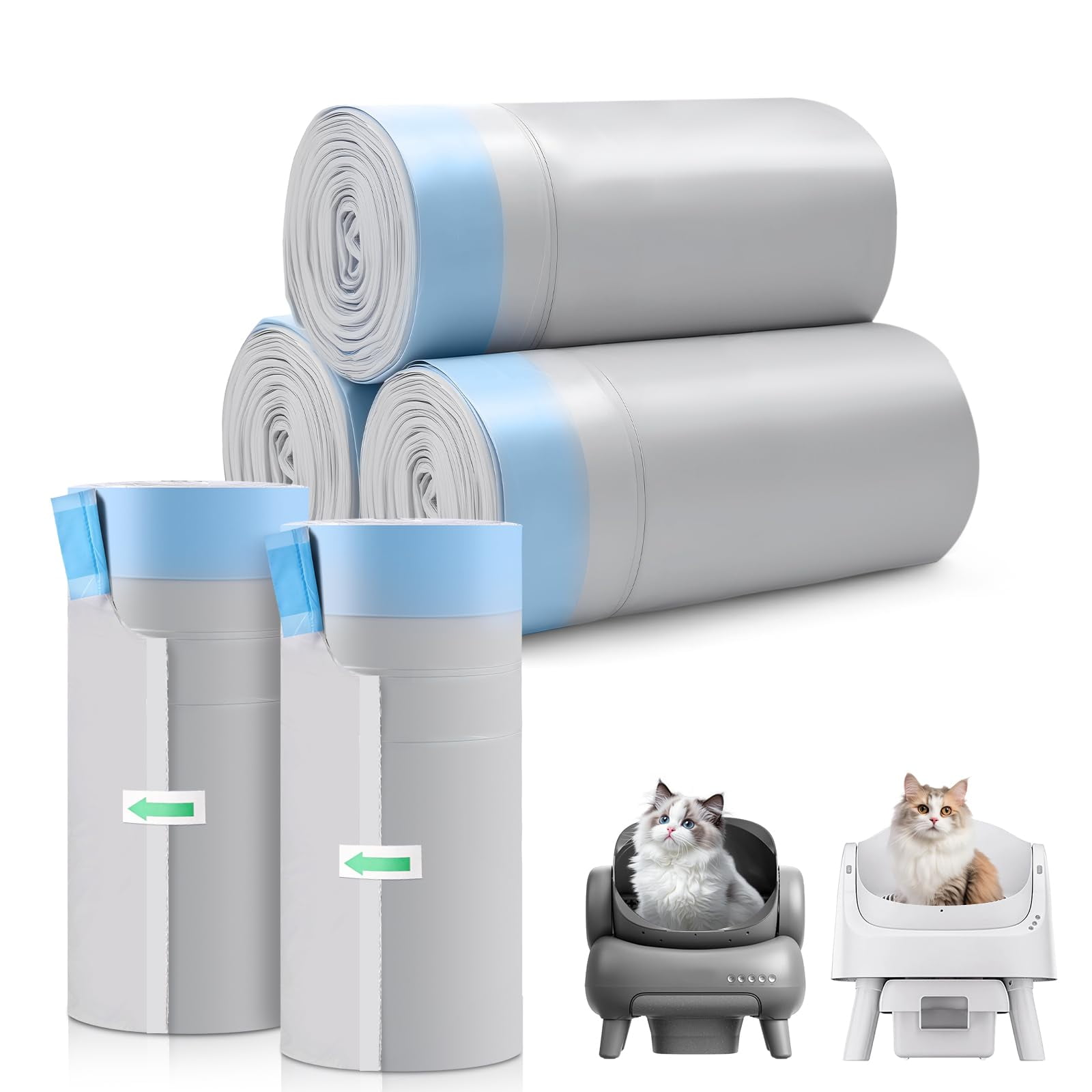 Awohh - Bolsas Para Caja De Arena Para Gatos 150 Unidades Para Petpivot Autoscooper 11