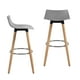 thumbnail image 3 of Pack 2 Pisos Bar Con Patas De Madera Y Reposapiés Gris, 3 of 6
