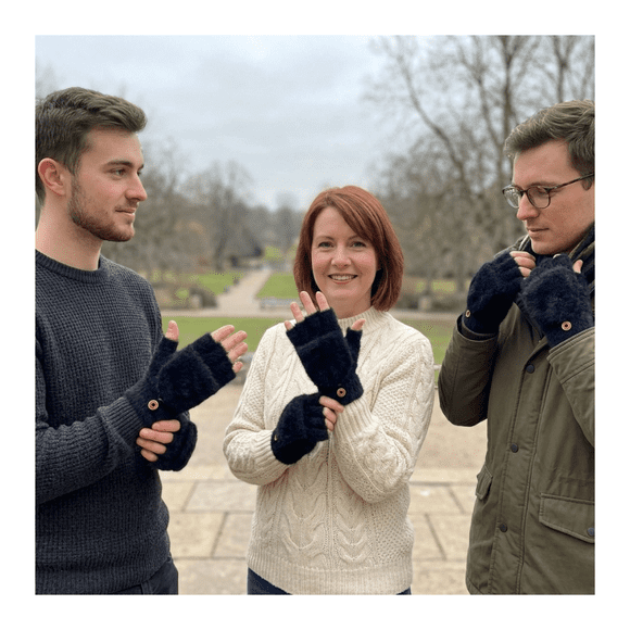 Pack 3 Guantes Híbridos Invierno Térmico Con Botón Sujeción