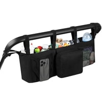 Xusx111 - Cocina Doble Organizador Cocina Doble Bebé Bolsa De Caddy Organizador Bolsa De Accesorios, Consola De Padres Doble Carrera De Cochecito Caddy Con Soporte De Taza