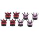 thumbnail image 3 of Crown Bling Diamond Neumático / Tapas De Válvula De Vástago De Rueda Coche Camión Vehículo Rojo + Rosa, 3 of 5