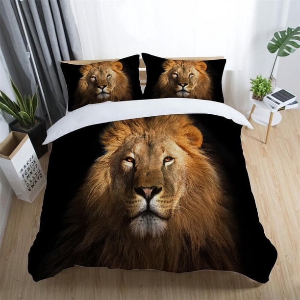 Dragon Horse Cat Skull Animal Print Quilt Duvet Cover Set Bedclothes 3-Piece Bedding Set