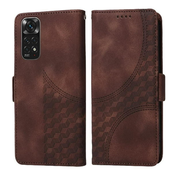 Carcasa FOXDOCK Xiaomi Redmi Note 11 4G de cuero PU, diseño acolchado clásico, protección contra caídas y rayones