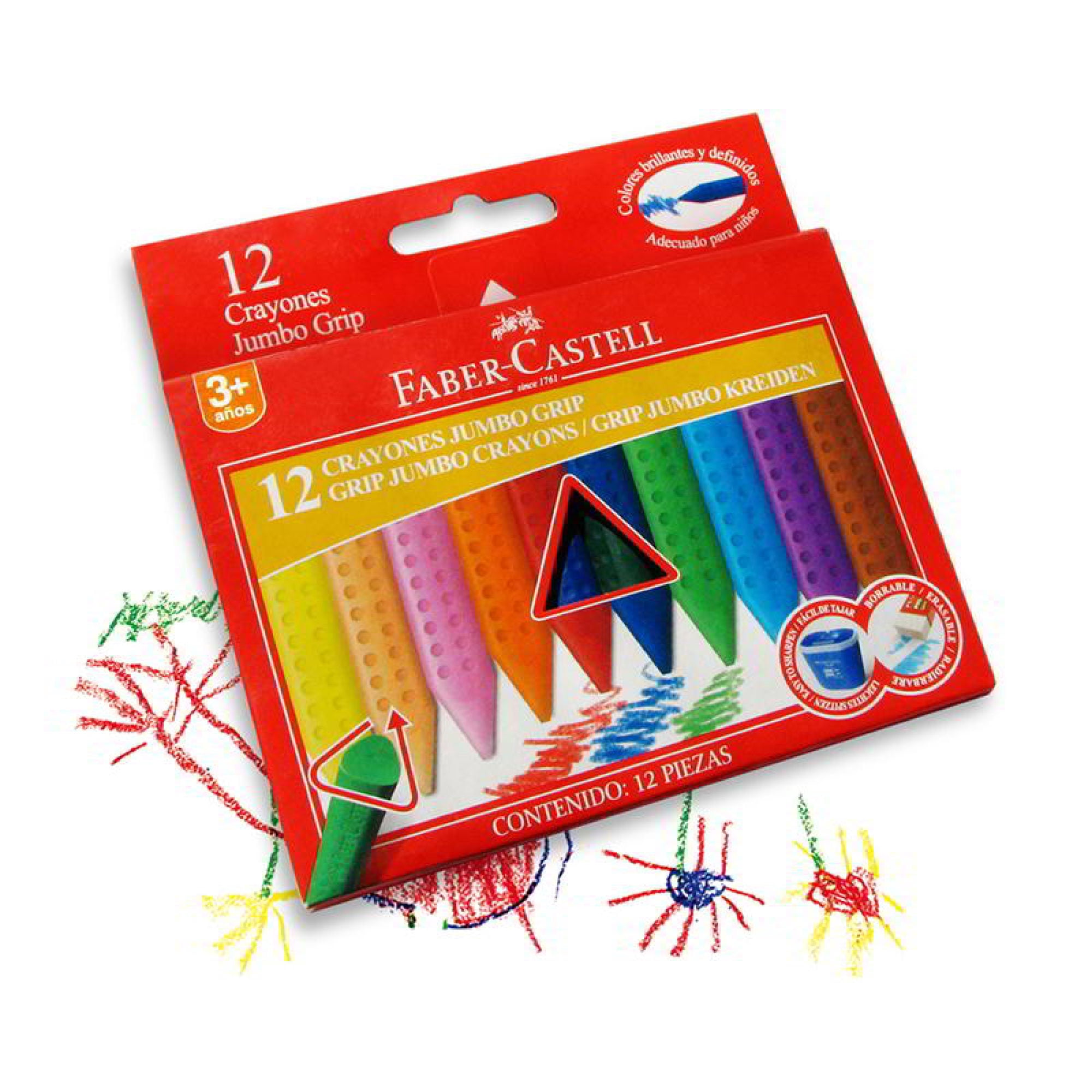 Lápices De Cera Estuche 12 Colores 1 Un Faber-Castell