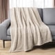 thumbnail image 1 of Manta de forro polar PAVILIA Sherpa, color crema, beige, 150 x 200 cm, 1 of 9