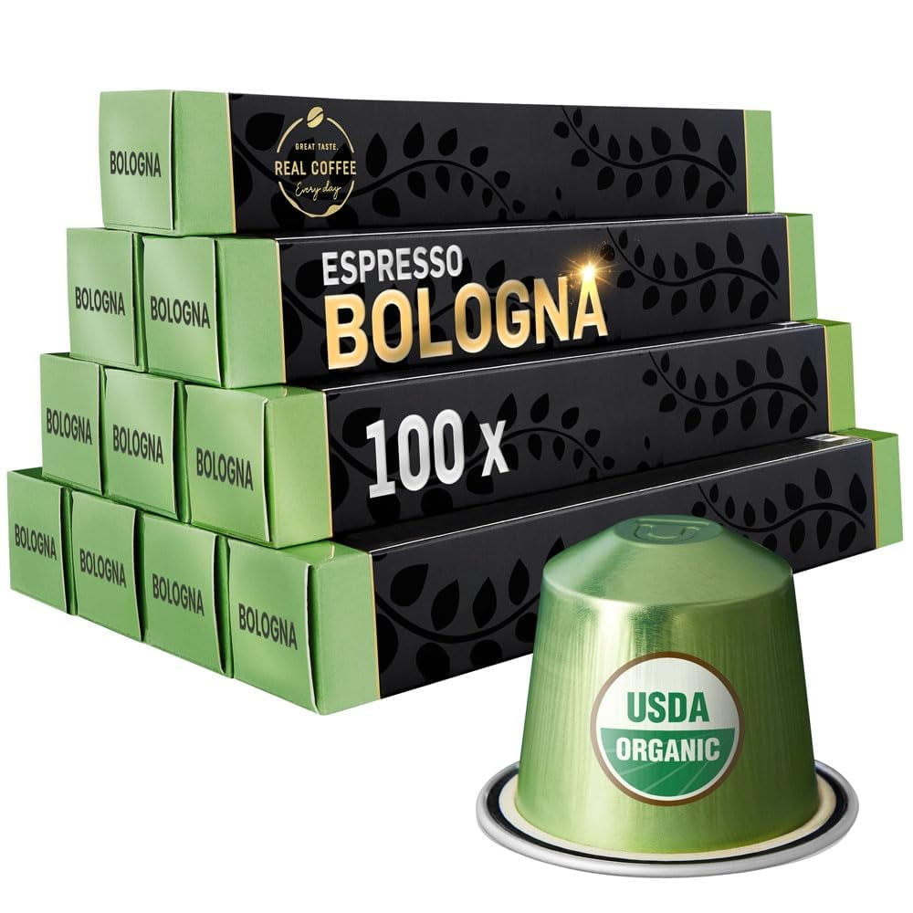 Real Coffee Great Taste. Every Day - Coffee Real Coffee Bologna Espresso Orgánico 100 Cápsulas