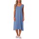 thumbnail image 2 of INSPIRE CHIC Vestido largo de dormir de algodón para mujer con bolsillos, suave, sin mangas, cuello redondo, ropa de descanso, L azul marino, 2 of 6