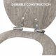 thumbnail image 4 of Asiento de inodoro Home+Solutions alargado de madera gris envejecida, 4 of 7