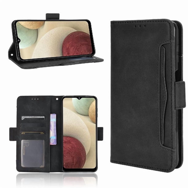 Funda Cartera Magnética para Samsung Galaxy A12 5G- Tarjetero Desmontable, Cuero PU, Soporte