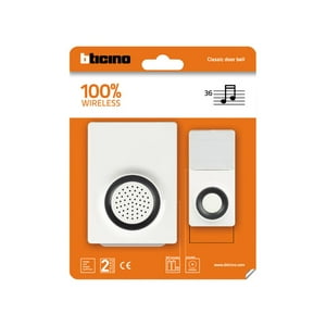 Bticino - Timbre Inalambriuco Essential 100 Mts Bco 32 Melodias