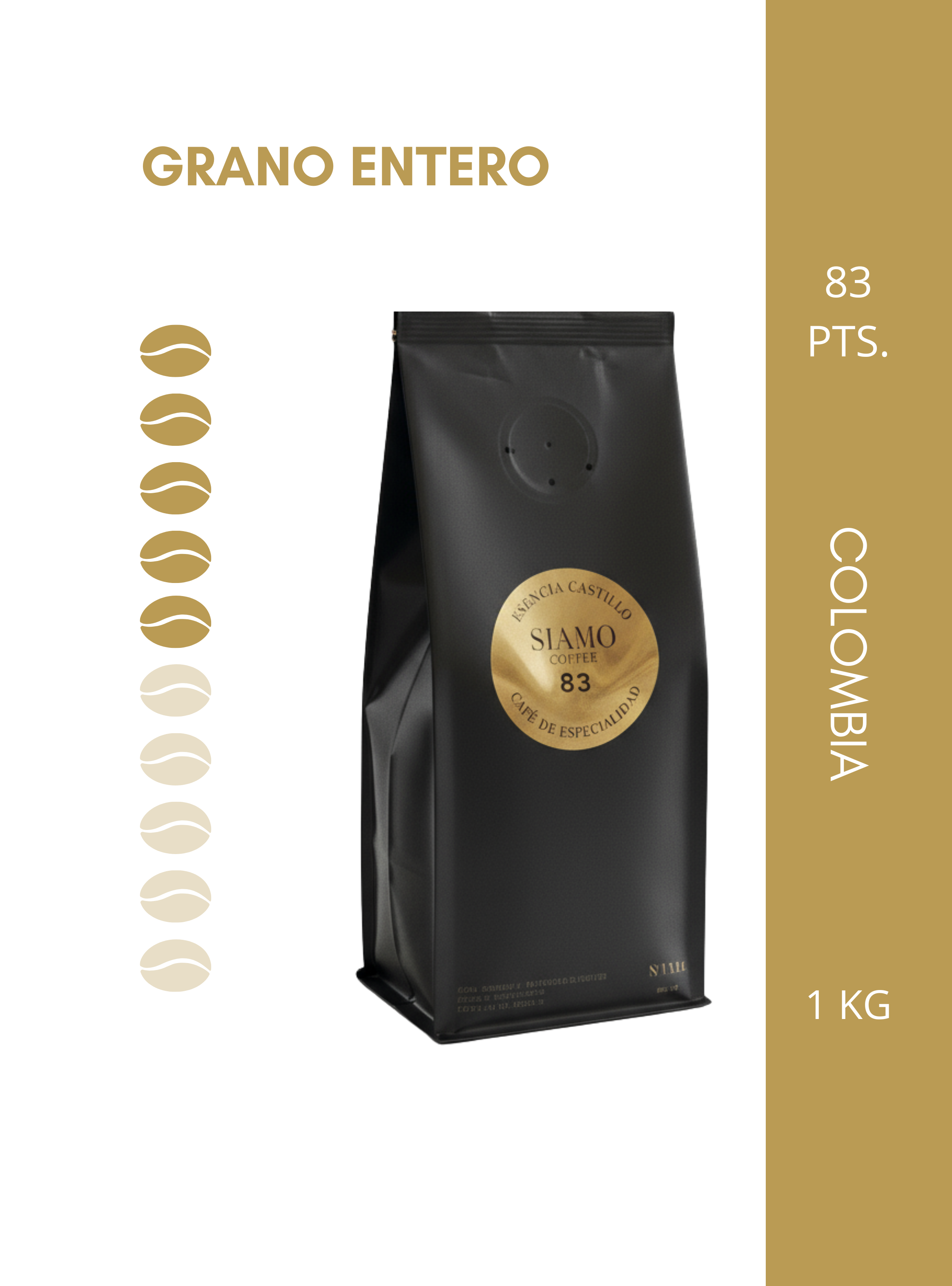Siamo Café - Café De Especialidad Siamo - Colombia 1000G, Grano Entero – Vol 1