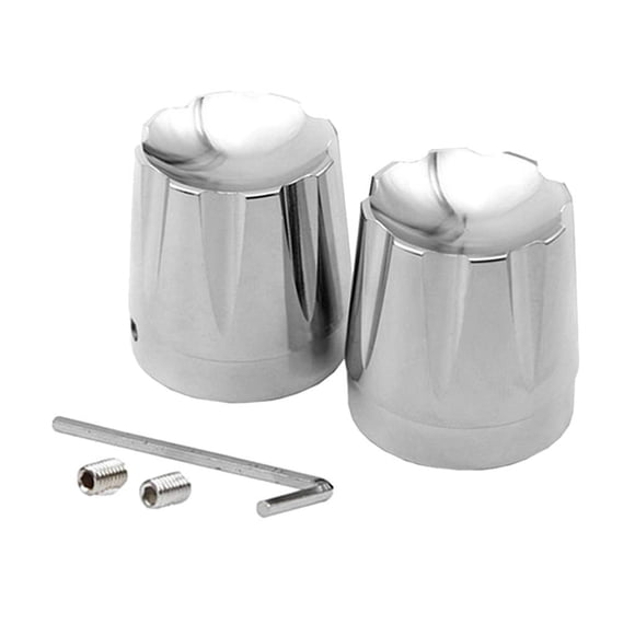 Cubierta De La Tapa De La Tuerca Del Eje De La Rueda Delantera 2pcs Para Harley Softail XL883 XL1200 Silver