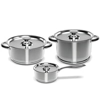 Wens - Set Bateria De Cocina 6 Piezas Acero Inoxidable 430-6Ss
