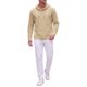 thumbnail image 2 of INSPIRE CHIC Camisa de Hombre con Capucha de Lino de Manga Larga con Botones a Rayas Henley con Capucha XL Caqui, 2 of 6