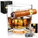 thumbnail image 1 of Vaso MortyGrove para whisky para cigarros, 350 ml, con soporte para cigarros y piedras, 1 of 7