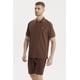 thumbnail image 2 of Polera Hombre Slim Cuello Camisero Chocolate, 2 of 4