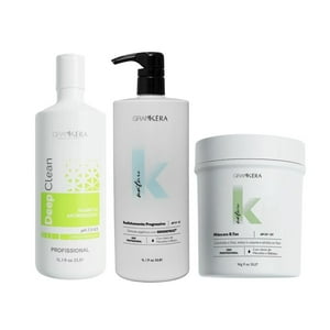 Set Shampoo Anti Residuos Deep Clean + Alisado 1 Lt + B.Tox Nature K Grankéra Profissional 1 Kg