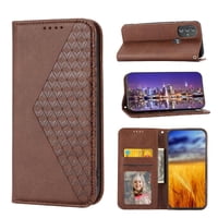 Funda Flip Foxdock Para Motorola Moto G Power 2022 , Estilo Billetera Con Diseño Rombo, Correa De Mano Y Soporte, Uso Diario