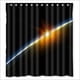 thumbnail image 1 of Cortina de ducha con diseño de amanecer en el espacio, juego de cortinas de baño con ganchos, tamaño 66 x 72 pulgadas, 1 of 3