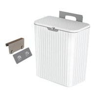 Magideal - Debajo Del Fregadero Cubo De Basura Deslizante Abierto Con Gancho Reciclaje Estable Cubo De Basura Portátil Ahorro De Espacio Cubo De Compost Interior Blanco 9L