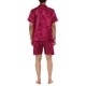 thumbnail image 3 of INSPIRE CHIC Conjuntos de Pijama para Hombre Camiseta de Manga Corta y Pantalones Ropa de Dormir Roja Talla S, 3 of 5