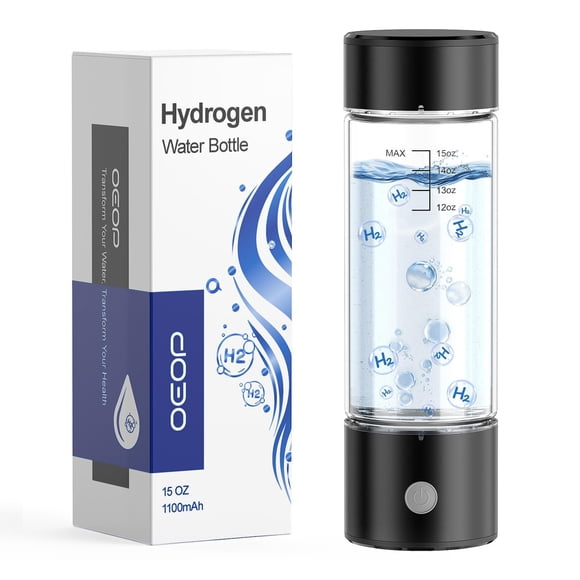 Botella de Agua con Hidrógeno OEOP 14oz SPE PEM Portátil