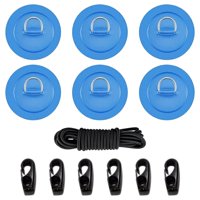 Magideal - Anillos En D De Material Acero Inoxidable Parches Kayak Elástico Cuerda Elástica Ganchos Paddleboard Pvc Inflable Barco Paddle Board Canoa Cubierta Kit De Azul