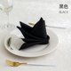 thumbnail image 1 of Xiao Hua 12 servilletas de tela negras - Servilletas de poliéster lavables de 18 × 18 pulgadas, servilletas de color liso, reutilizables para restaurantes, cenas festivas y uso diario., 1 of 3